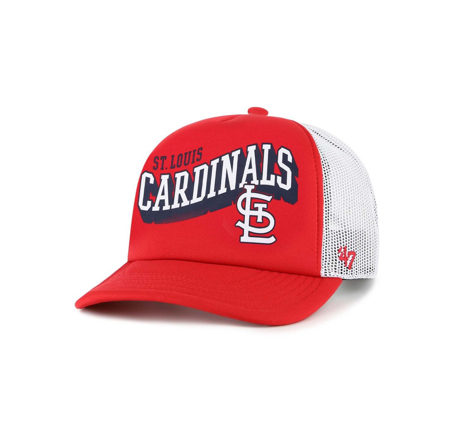 Men's Red St. Louis Cardinals Meander Foam Trucker Snapback Hat