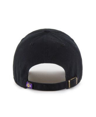 Men's Los Angeles Lakers Black on Black Clean Up Adjustable Hat