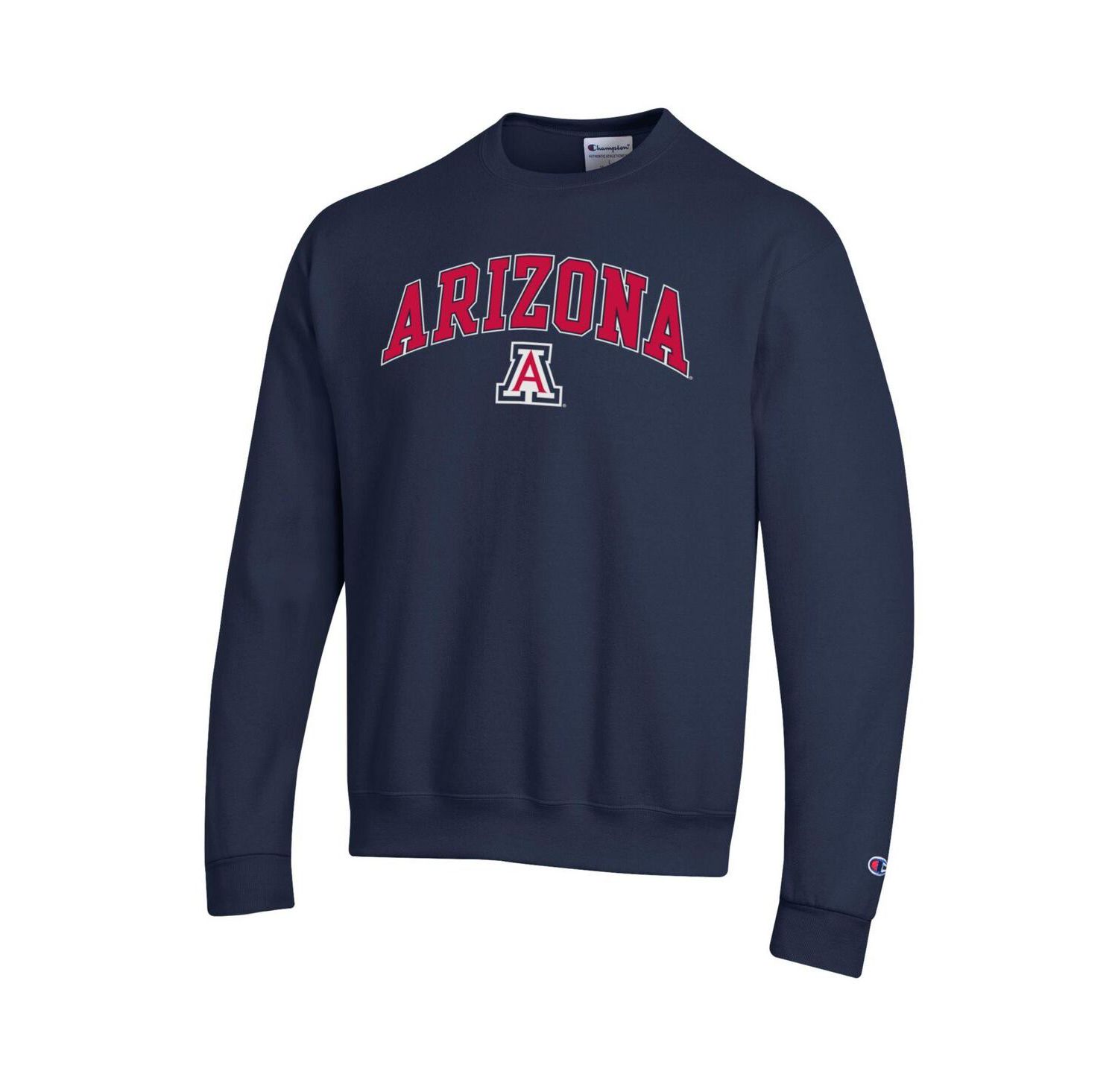 Men's Navy Arizona Wildcats Arch Over Logo Pullover Sweatshirt