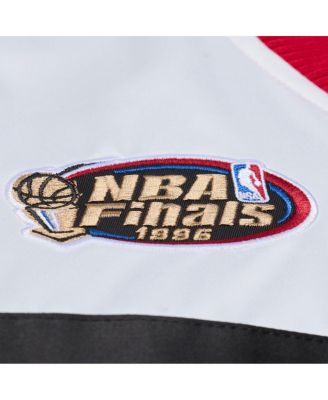 Men's Red Chicago Bulls Hardwood Classics Head Coach Lightweight Satin Full-Snap Jacket