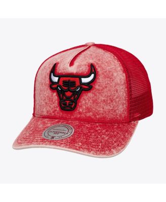 Men's Red Chicago Bulls Gameday Snow Wash Adjustable Trucker Hat