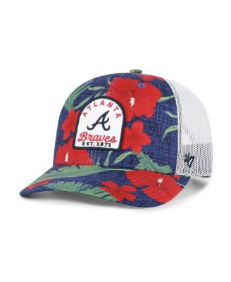 Men's Navy Atlanta Braves Tei Beachside Adjustable Trucker Hat