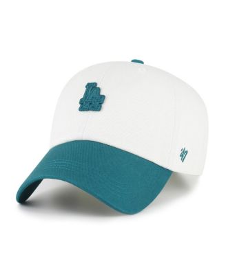 Men's White/Teal Los Angeles Dodgers Contemporary Tonal Clean Up Adjustable Hat