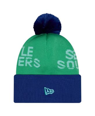 Men's Green Seattle Sounders FC 2026 Jersey Hook Cuffed Knit Hat with Pom