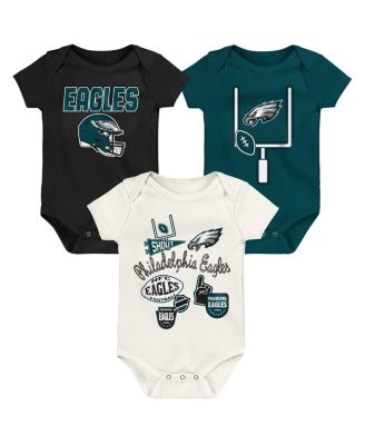 Baby Boys and Girls 3-Piece Philadelphia Eagles Littlest Player Bodysuit Set