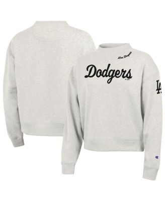 Women's Stone Los Angeles Dodgers Triumph Tri-Blend Sweatshirt