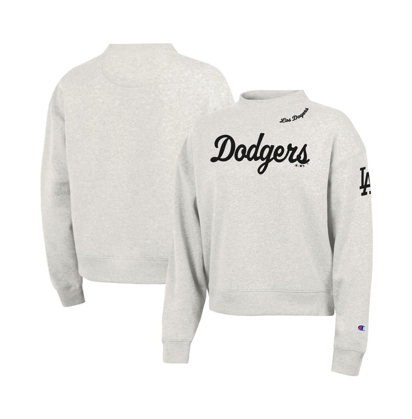 Женский свитшот Champion Stone Los Angeles Dodgers Triumph Tri-Blend — фото 1
