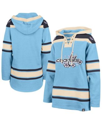 Women's Light Blue Washington Capitals Superior Lacer Pullover Hoodie