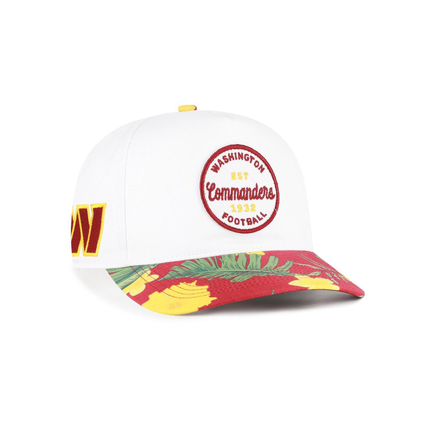 Men's White/Burgundy Washington Commanders Beach Side Hitch Adjustable Hat