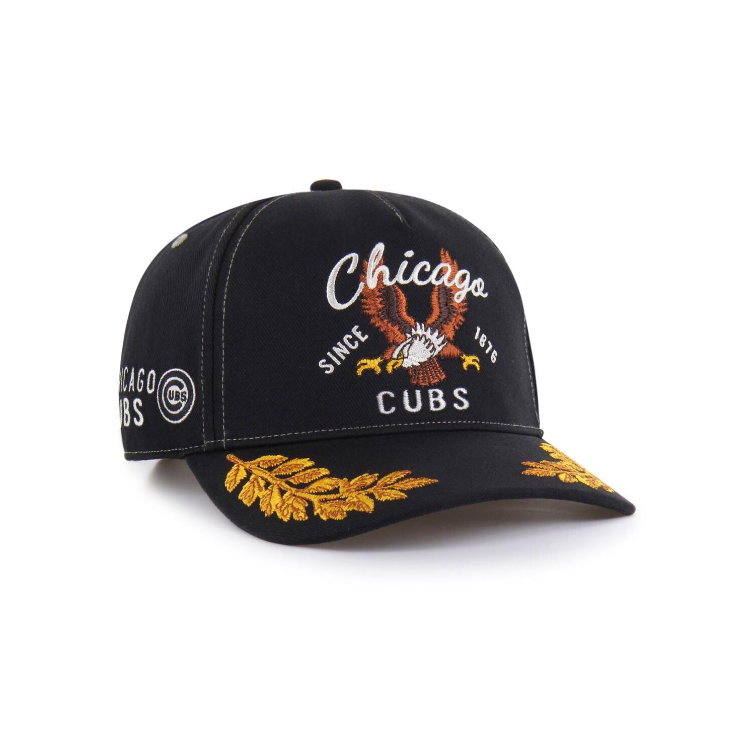 Men's Black Chicago Cubs Keepsake Collection Adjustable Hitch Hat