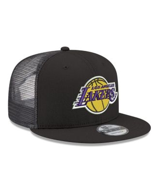 Men's Black Los Angeles Lakers Core Logo Meshback 9FIFTY Snapback Hat