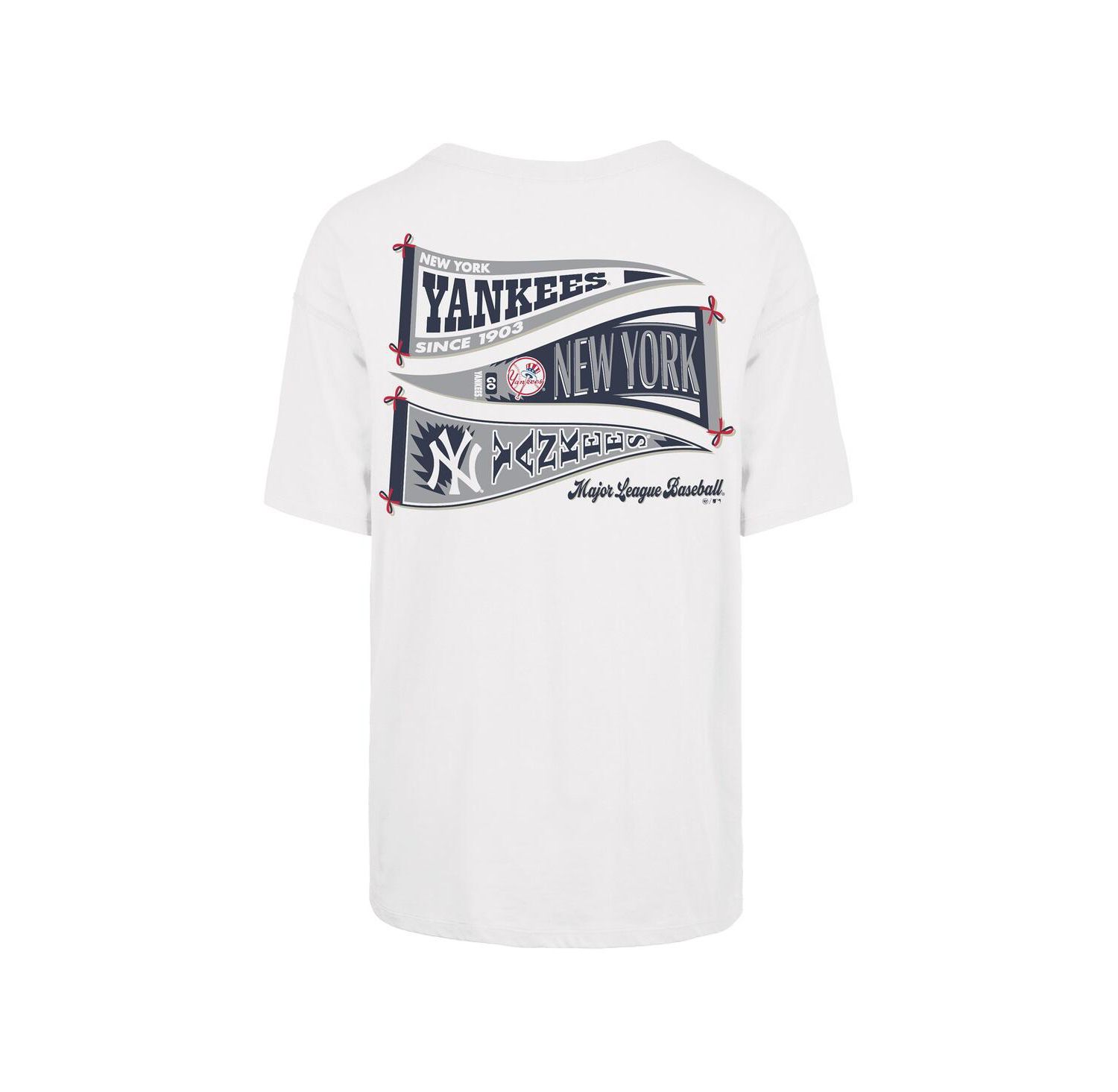 Women's Sand New York Yankees Bow Banner Sadie T-Shirt