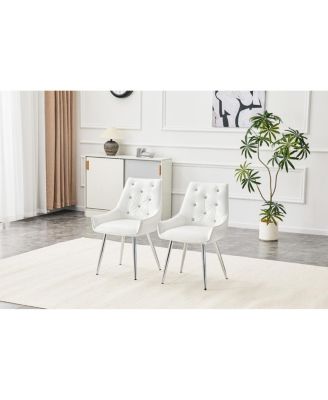 Crocodile Pattern PU Leather Accent Chairs (Set of 2)