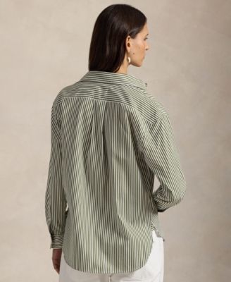 Women's Relaxed-Fit Striped Cotton Shirt