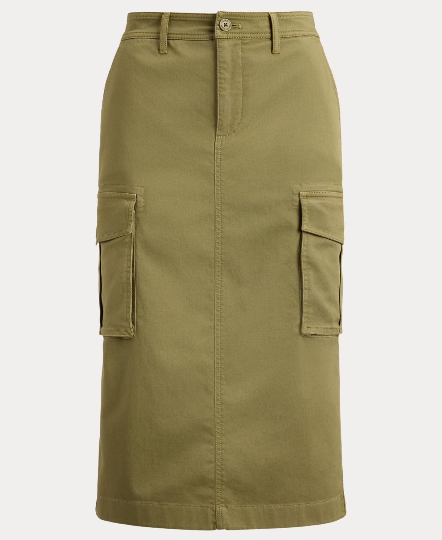 Женская юбка Lauren Ralph Lauren Zip & Fly Chino Cargo Pencil, цвет: Light Agave — фото 8