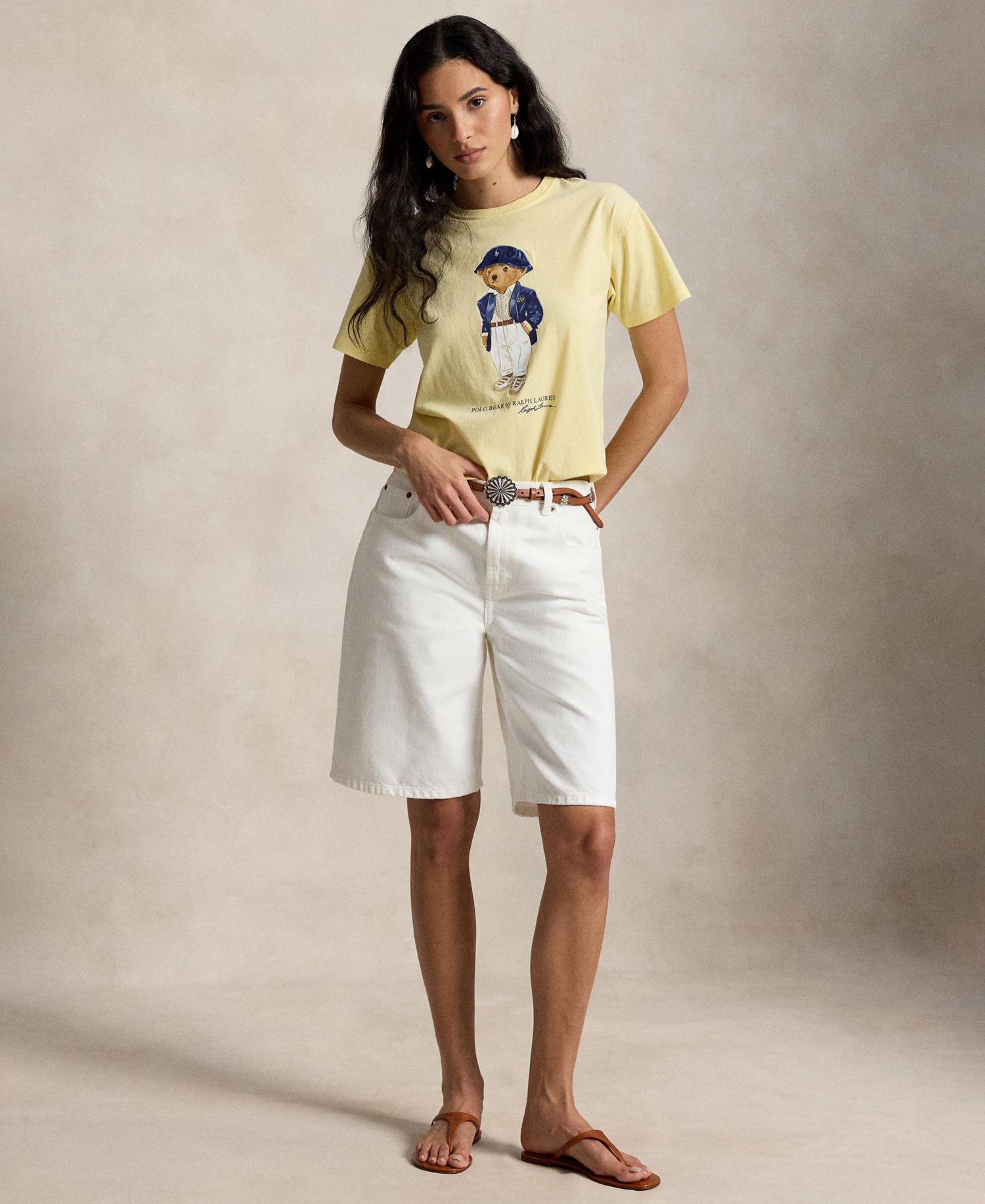 Women's Bear Print Crewneck T-Shirt