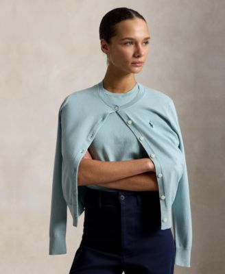 Women's Crewneck Button-Up Cardigan