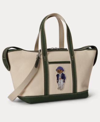 Women's Bear Canvas Mini Shopper Tote