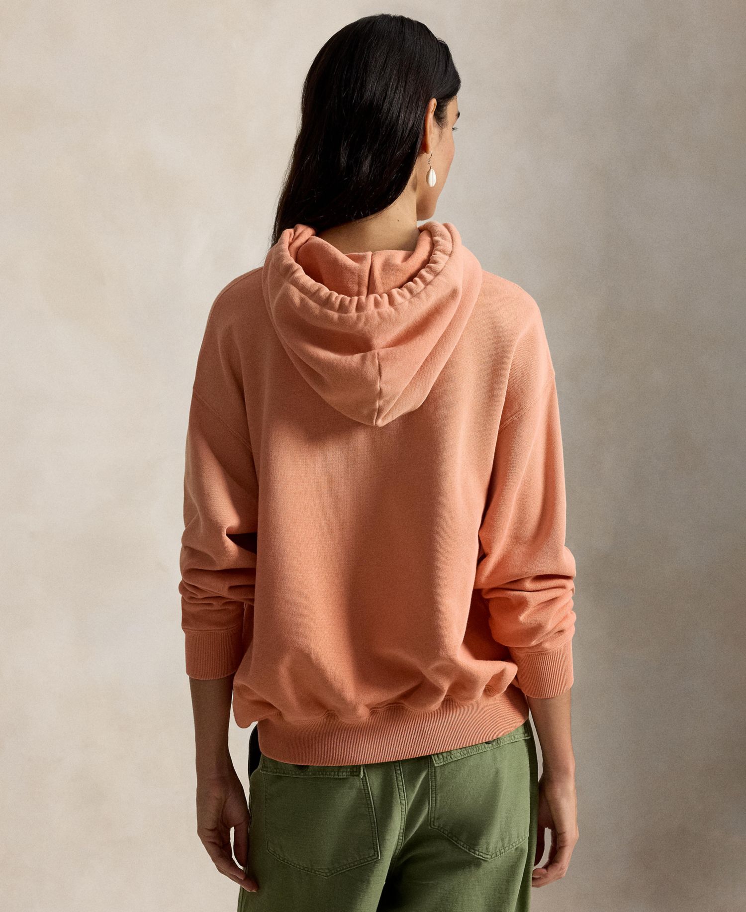 Women's Crewneck Lightweight Logo-Print Hoodie