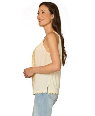 Women's Square Neck Sleeveless Cotton Top