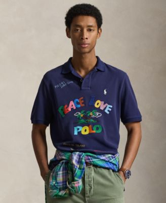 Men's Embroidered Short-Sleeve Polo Shirt