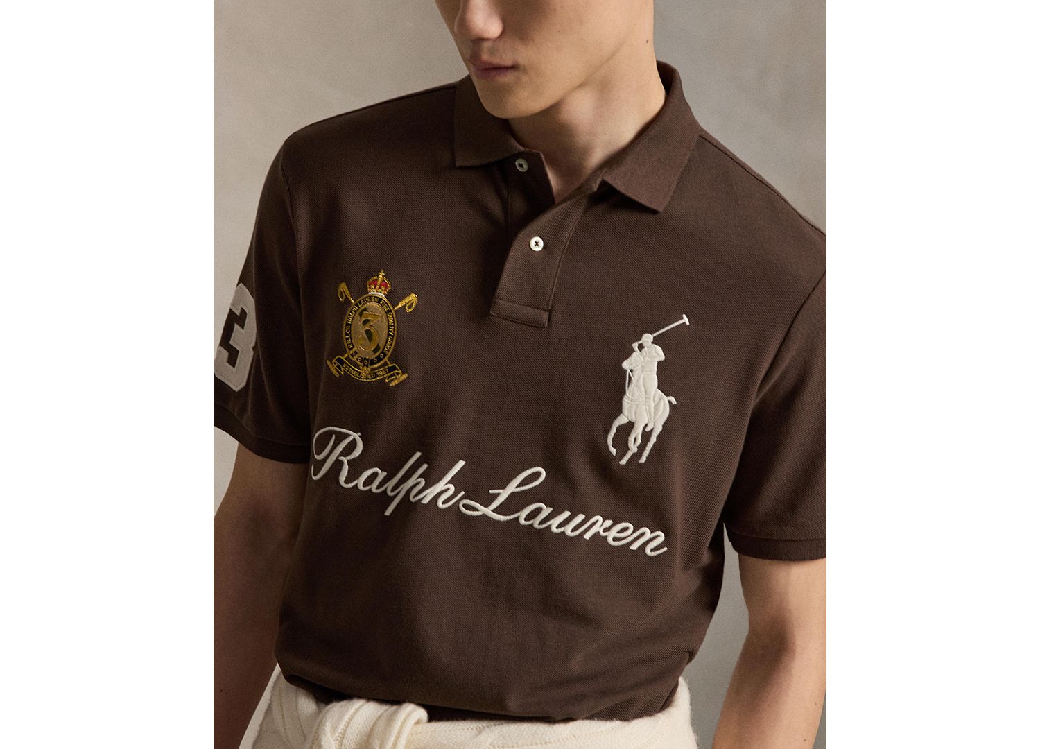 Men's Custom Slim-Fit Big Pony Mesh Polo Shirt