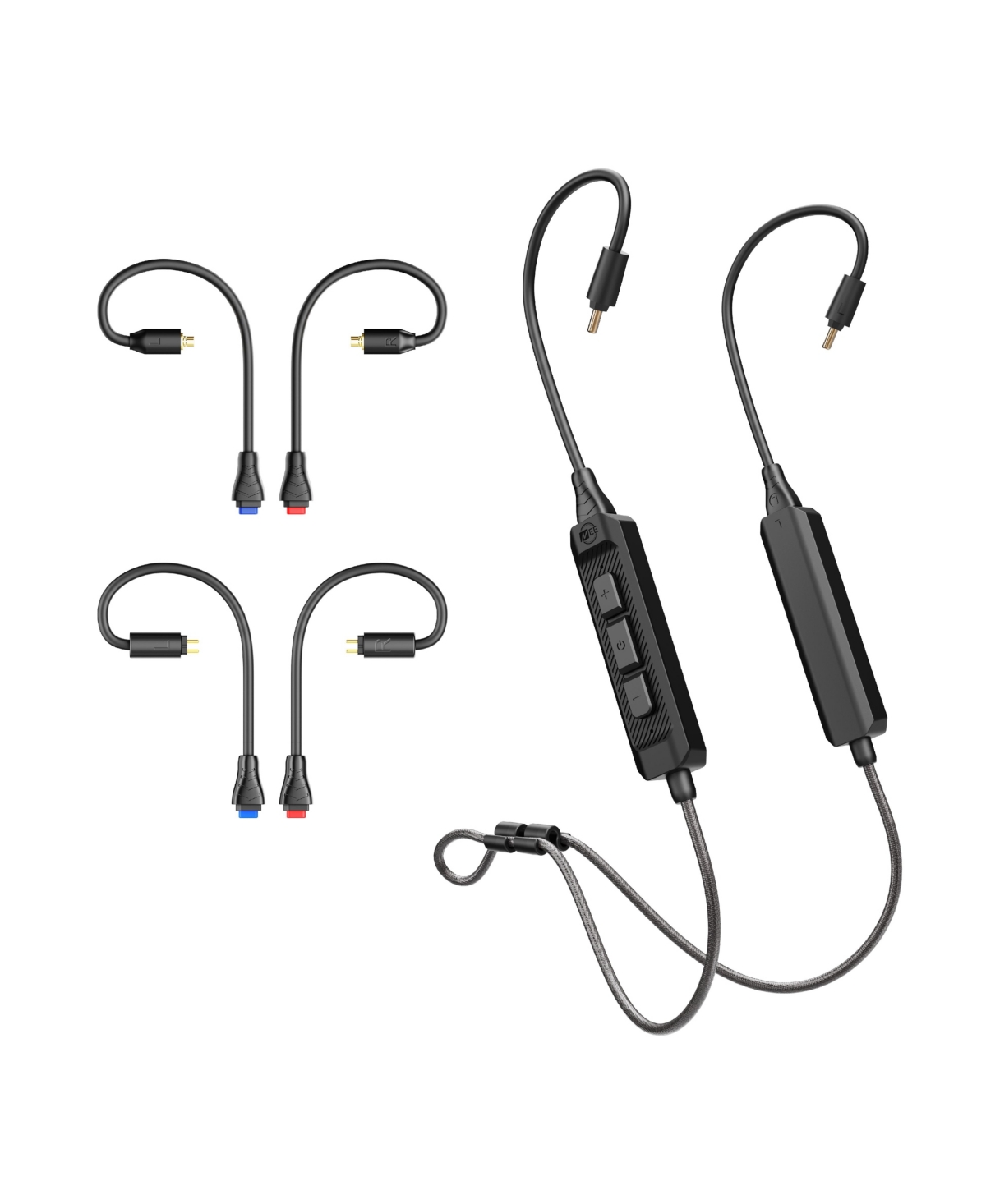 Mee audio BT3 Bluetooth Wireless Adapter Cable for In-Ear Monitors with 3 Connectors - Black