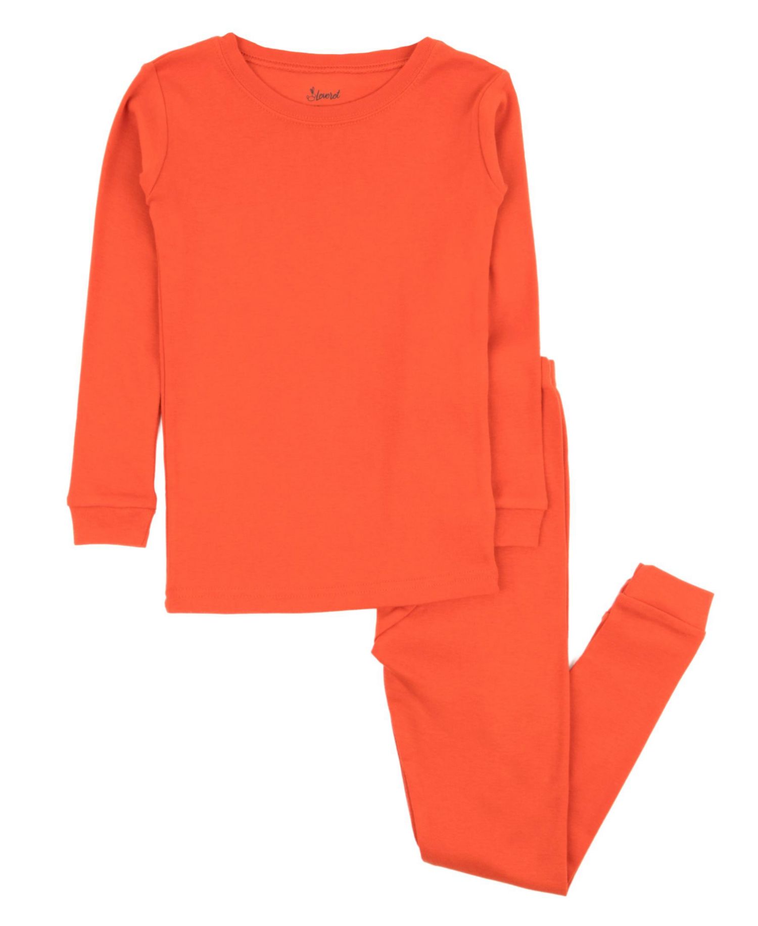 Toddler Matching Family Two Piece Cotton Long Sleeve Solid Color Pajamas 2T-5T