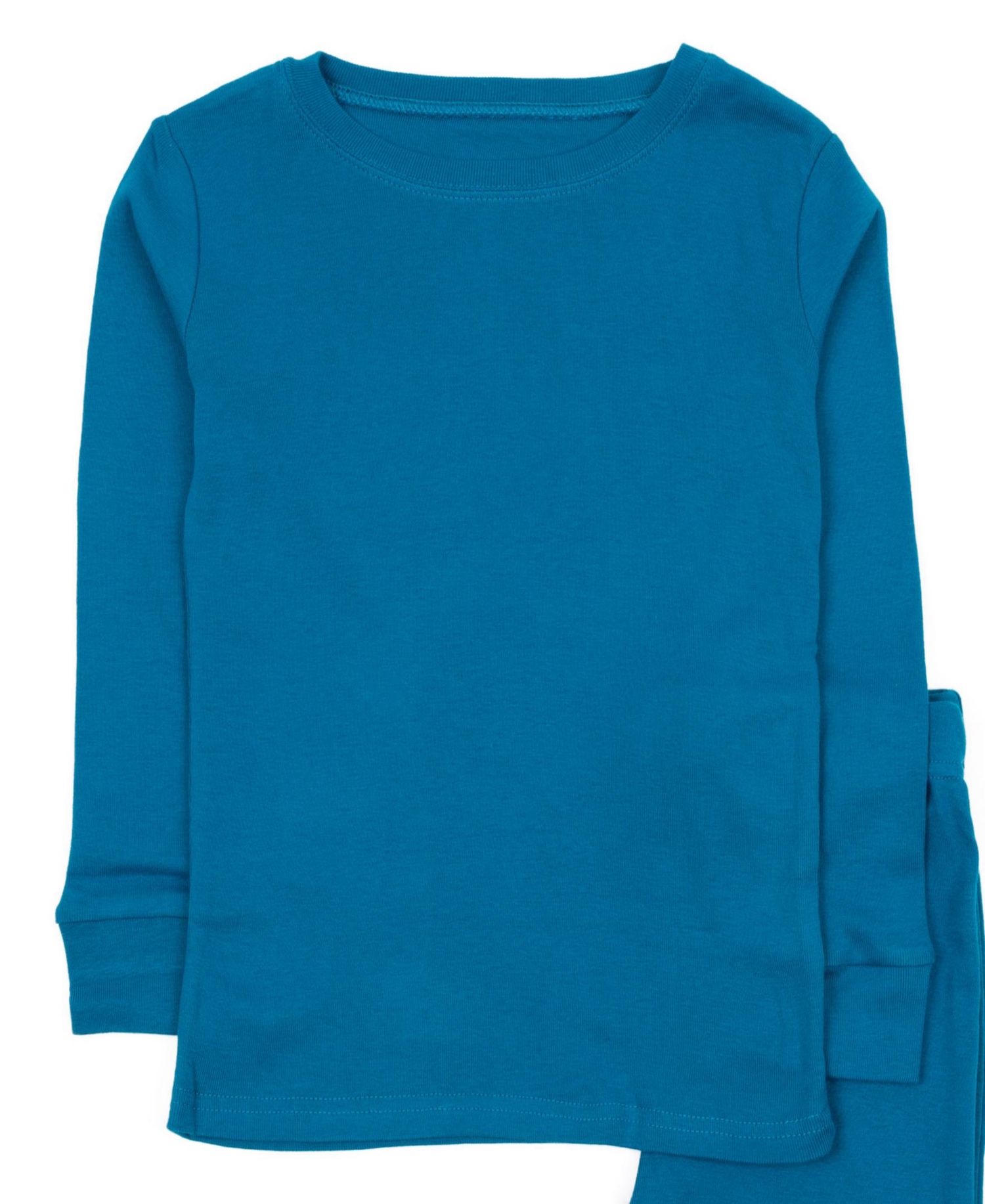 Kids Matching Family Two Piece Cotton Long Sleeve Solid Color Pajamas 6-14