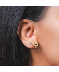 Polished Rope Knot Stud Earrings 14K Gold