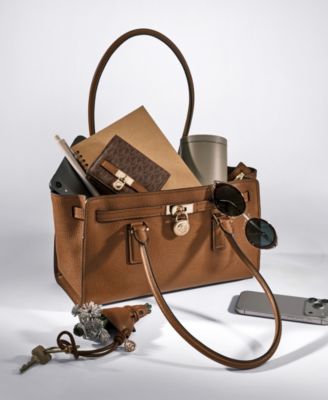 Michael Kors Hamilton Moderne Medium Leather slim shoulder Satchel Handbag