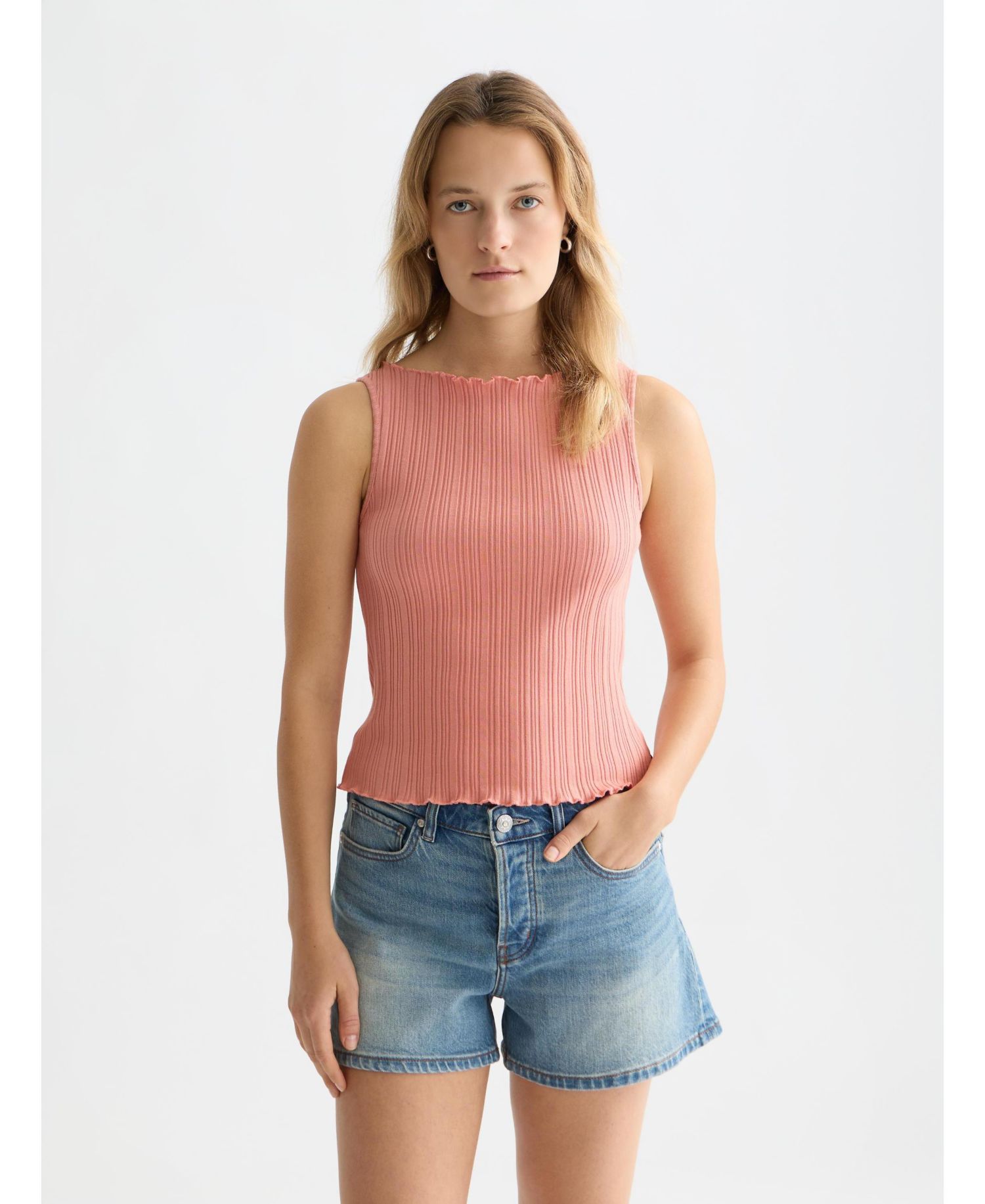 Women's Scotch and Soda Tops and Tees Structured Rib Tank