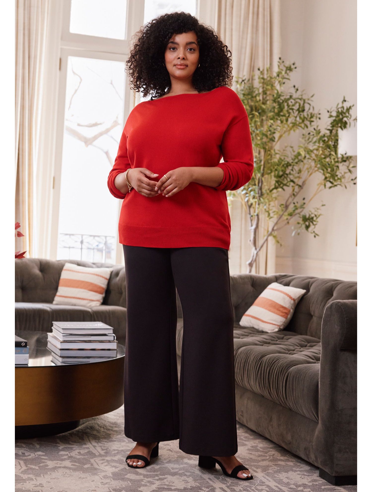 Women's Ponte Wide Leg Pant