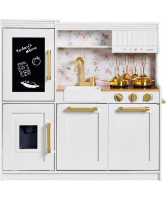Pretend Play Kitchen with Framed Chalkboard