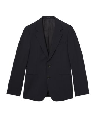 Men's Tailored-Fit Wool-Blend Single-Breasted Suit Blazer
