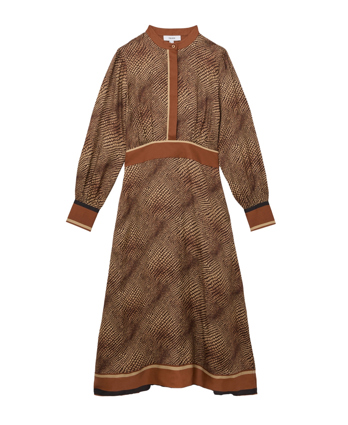 Reiss Women's Leia Animal-Print Midi Shirt Dress