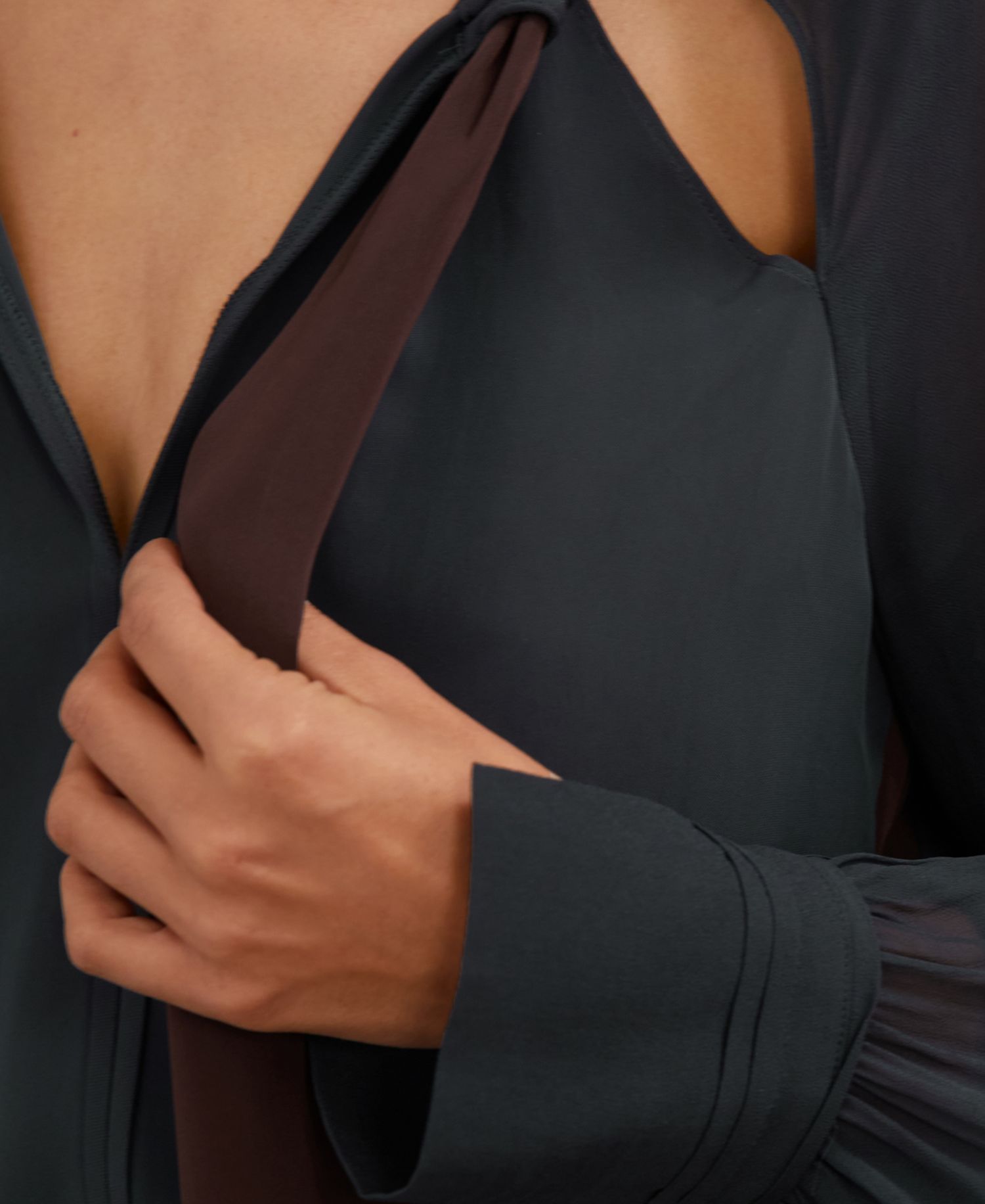 Women's Jasmine Tie-Neck Cut-Out Blouse