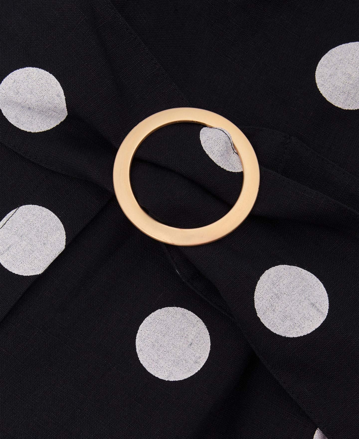 Женский комбинезон REISS Brook Linen Polka-Dot Wide-Leg Jumpsuit, цвет: Navyivory — фото 3