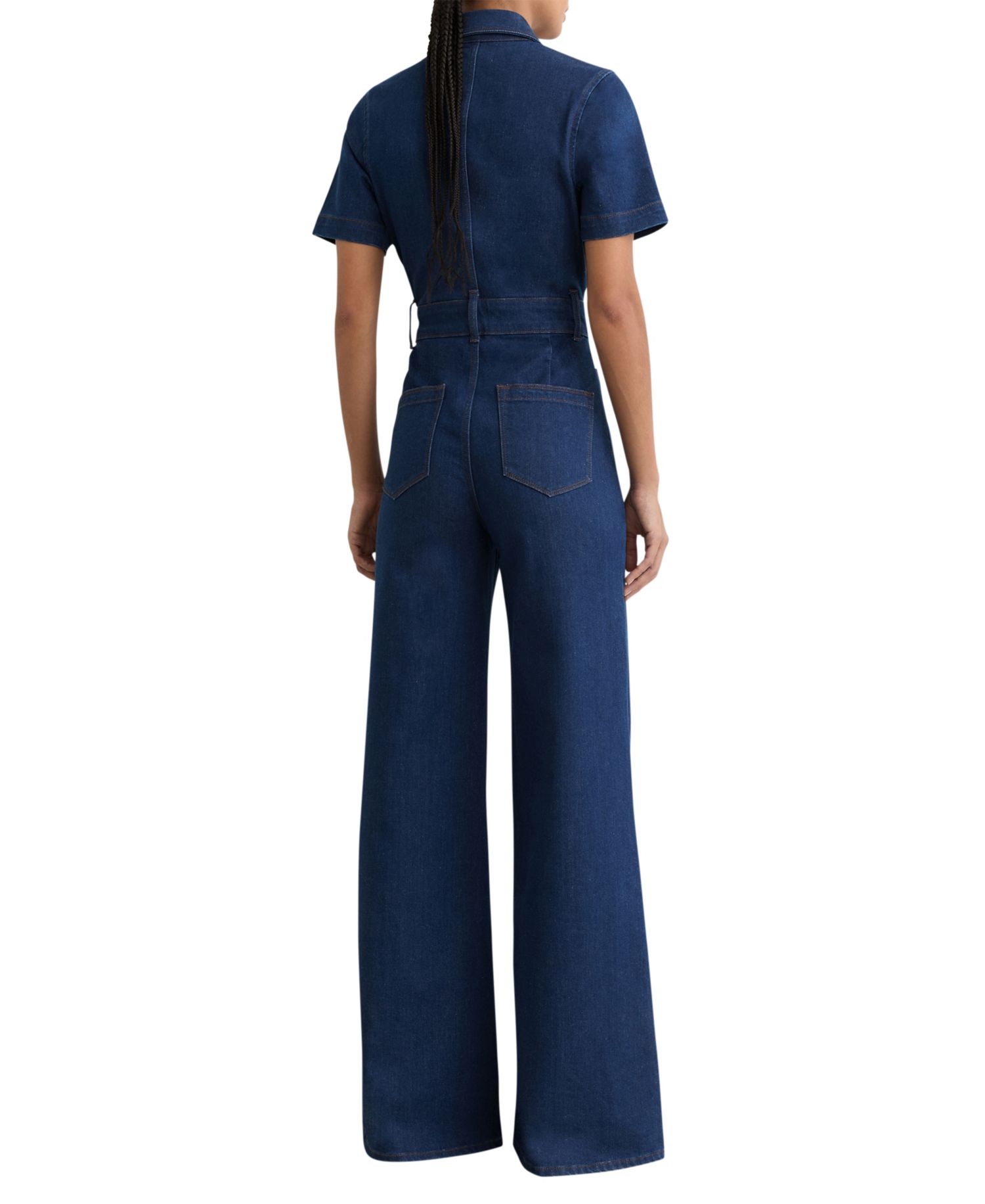 Women's Danie Wide-Leg Zip-Through Denim Jumpsuit