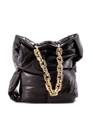 Puffy Chain Tote Padded Maxi Intrecciato Leather