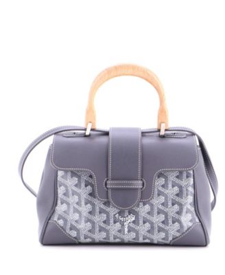 Mini Saigon Top Handle Bag Coated Canvas with Leather