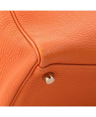 Kelly 32 Handbag Orange Togo with Gold Hardware