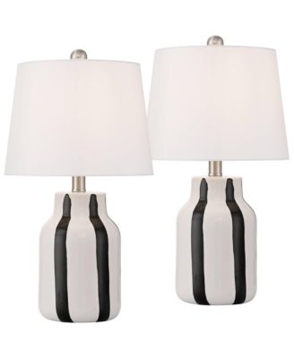 Cookies and Cream 20 1/2H  Ceramic Table Lamp Set with Dimmer