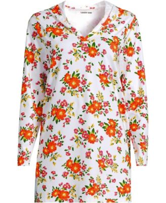 Women's Long SunShade UPF 50 Hooded Mini Swim Swim Cover-Up Dress