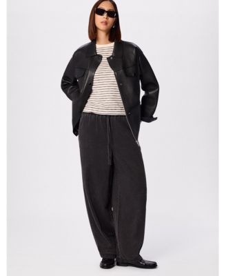 Women's Stripe Crew Neck Pocket Top