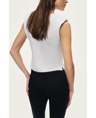 Women's Sleeveless Buckle-Detail Blouse