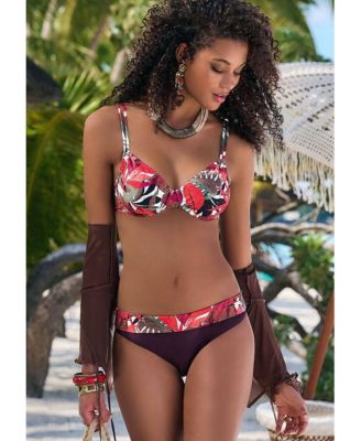 Women's Tropical Fold Over Bikini Swimsuit Bottom