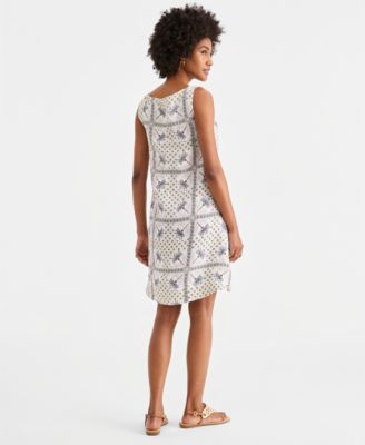 linen shift dress sleeveless Sleeveless Linen Shift Dress