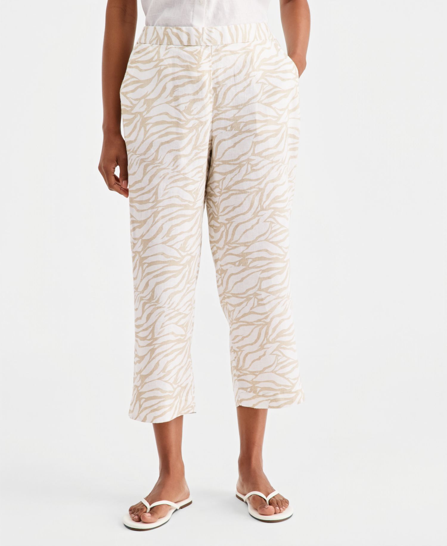 Women's 100% Linen Drawstring Pants