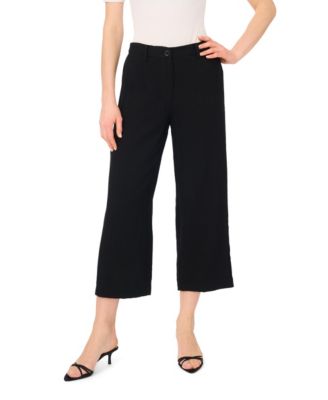 Women's Mid-Rise Wide-Leg Ankle Length Pants